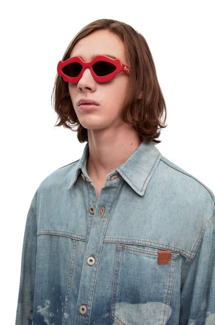Shiny Red Flame sunglasses in acetate Loewe 84PR1467 Women
