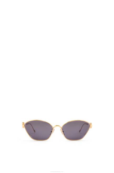 Smoke/Moka Anagram hexagonal sunglasses in metal Loewe 84PR1447 Women