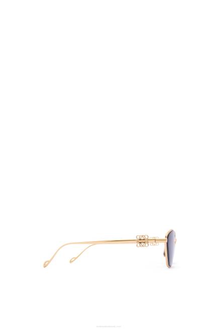 Smoke/Moka Anagram hexagonal sunglasses in metal Loewe 84PR1447 Women