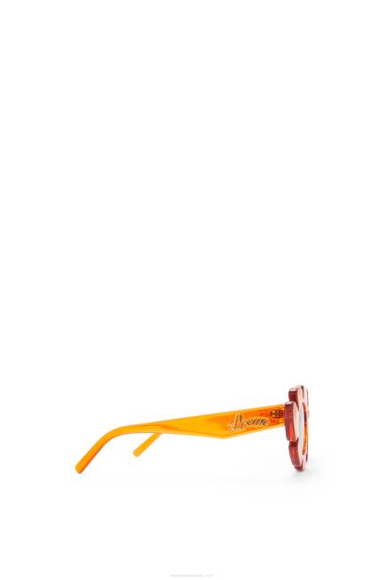Transparent Orange Flower sunglasses in injected nylon Loewe 84PR1461 Women