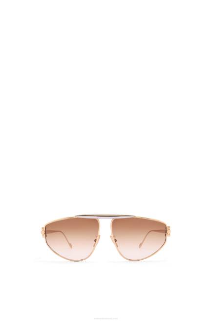 Winter Brown Spoiler new aviator sunglasses in metal Loewe 84PR1448 Women