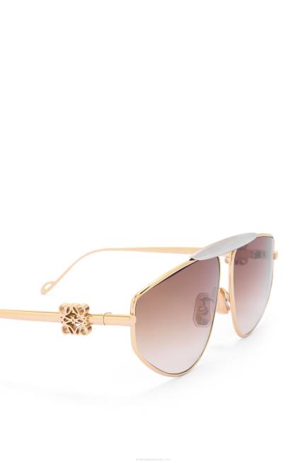 Winter Brown Spoiler new aviator sunglasses in metal Loewe 84PR1448 Women