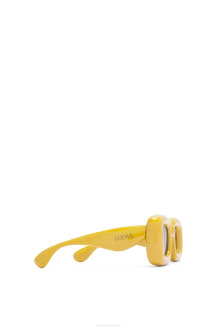 Yellow Inflated rectangular sunglasses in nylon Loewe 84PR1501 Women