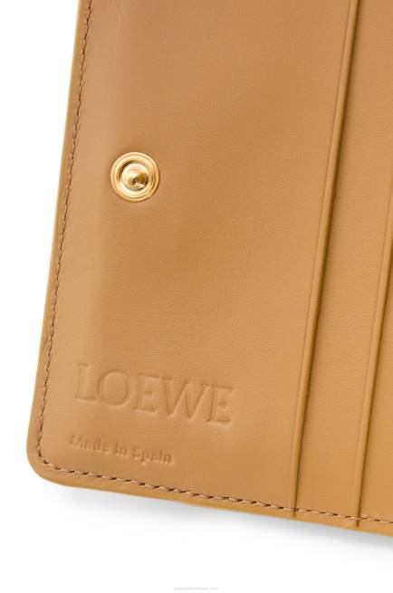 Angora/Dusty Beige Puzzle compact zip wallet in classic calfskin Loewe 84PR1212 Women
