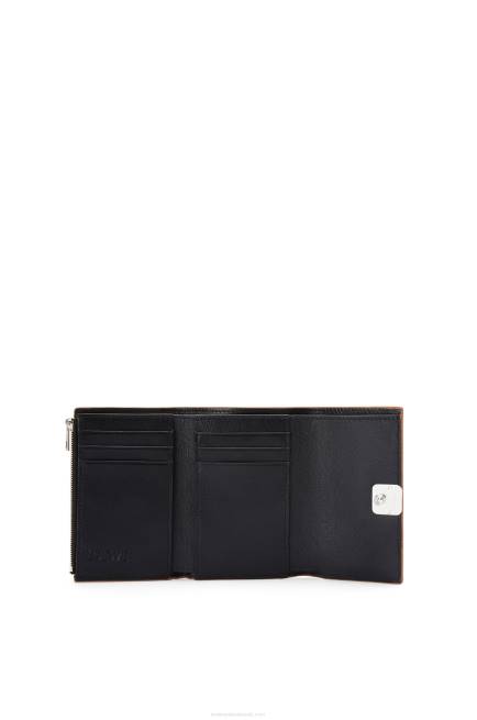 Black Anagram small vertical wallet in pebble grain calfskin Loewe 84PR1246 Women