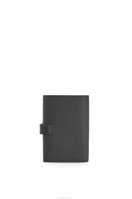 Black Small vertical wallet in soft grained calfskin Loewe 84PR1295 Women