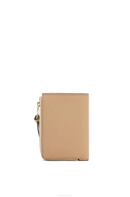 Butter/Pale Lemon Slim zip bifold wallet in soft grained calfskin Loewe 84PR1265 Women