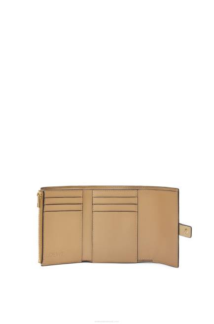 Butter/Pale Lemon Small vertical wallet in soft grained calfskin Loewe 84PR1286 Women