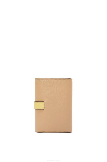 Butter/Pale Lemon Small vertical wallet in soft grained calfskin Loewe 84PR1286 Women
