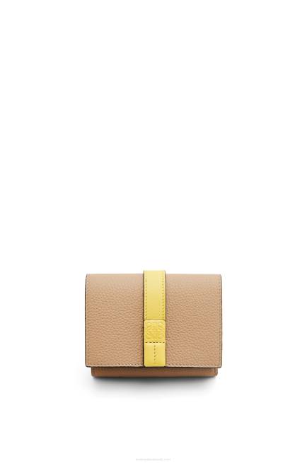 Butter/Pale Lemon Trifold wallet in soft grained calfskin Loewe 84PR1285 Women