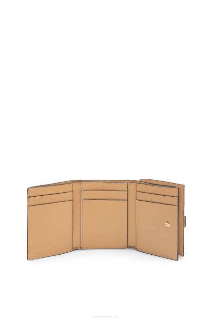 Butter/Pale Lemon Trifold wallet in soft grained calfskin Loewe 84PR1285 Women