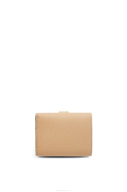Butter/Pale Lemon Trifold wallet in soft grained calfskin Loewe 84PR1285 Women