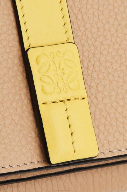 Butter/Pale Lemon Trifold wallet in soft grained calfskin Loewe 84PR1285 Women