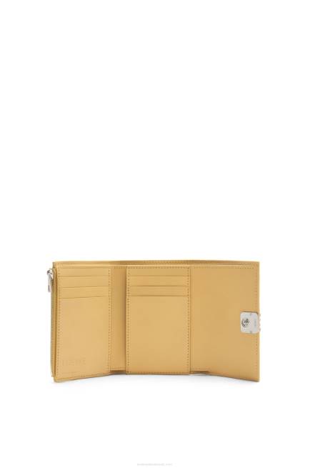 Dark Butter Anagram small vertical wallet in pebble grain calfskin Loewe 84PR1264 Women