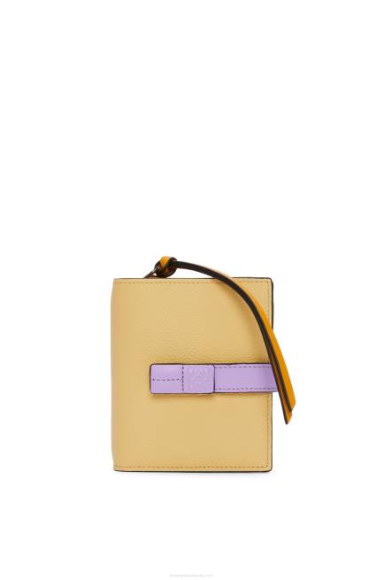 Dark Butter/Mauve Compact zip wallet in soft grained calfskin Loewe 84PR1268 Women