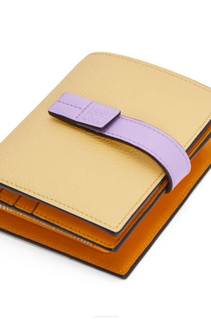 Dark Butter/Mauve Compact zip wallet in soft grained calfskin Loewe 84PR1268 Women