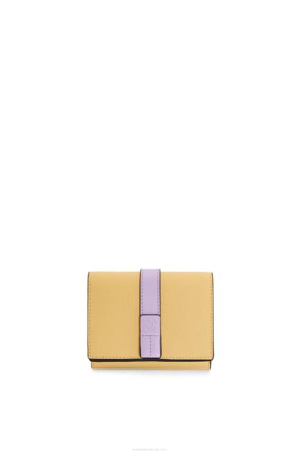 Dark Butter/Mauve Trifold wallet in soft grained calfskin Loewe 84PR1266 Women