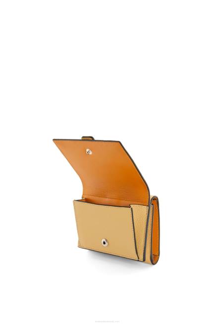 Dark Butter/Mauve Trifold wallet in soft grained calfskin Loewe 84PR1266 Women