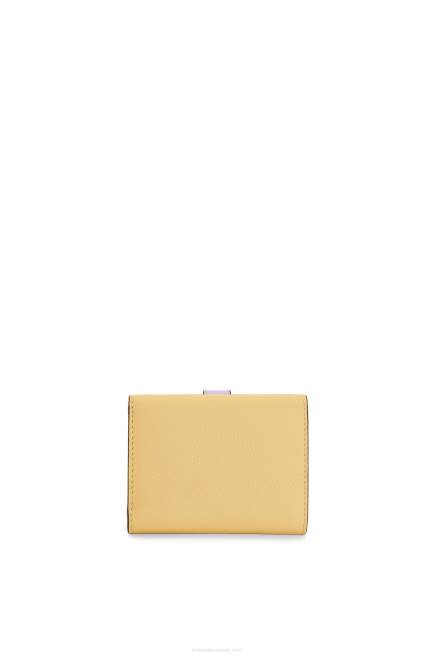 Dark Butter/Mauve Trifold wallet in soft grained calfskin Loewe 84PR1266 Women
