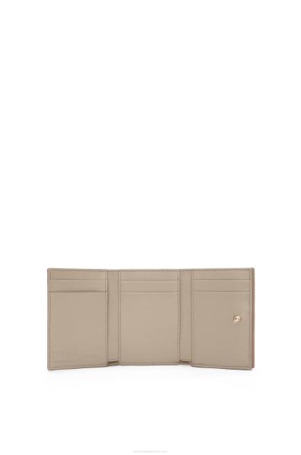 Dusty Beige Snail trifold wallet in classic calfskin Loewe 84PR1300 Women