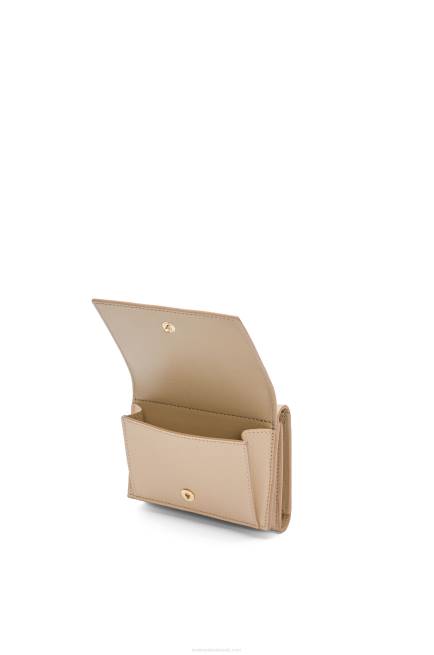 Dusty Beige Snail trifold wallet in classic calfskin Loewe 84PR1300 Women