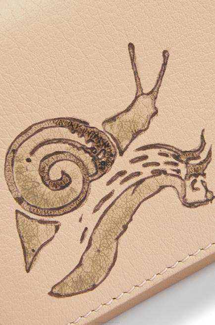 Dusty Beige Snail trifold wallet in classic calfskin Loewe 84PR1300 Women