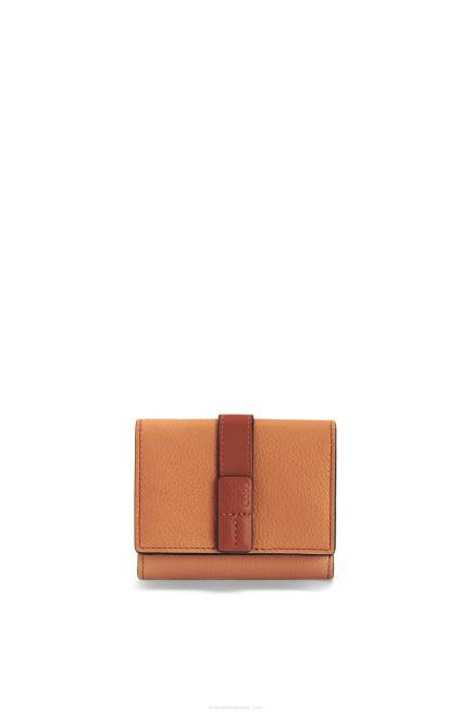 Light Caramel/Pecan Trifold wallet in soft grained calfskin Loewe 84PR1316 Women