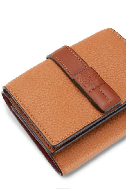 Light Caramel/Pecan Trifold wallet in soft grained calfskin Loewe 84PR1316 Women