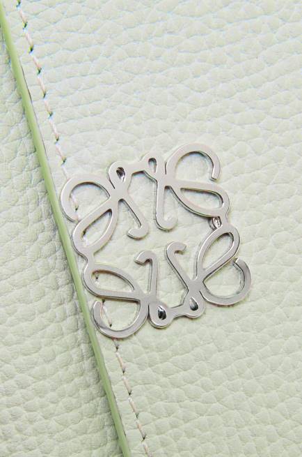 Light Celadon Anagram small vertical wallet in pebble grain calfskin Loewe 84PR1234 Women
