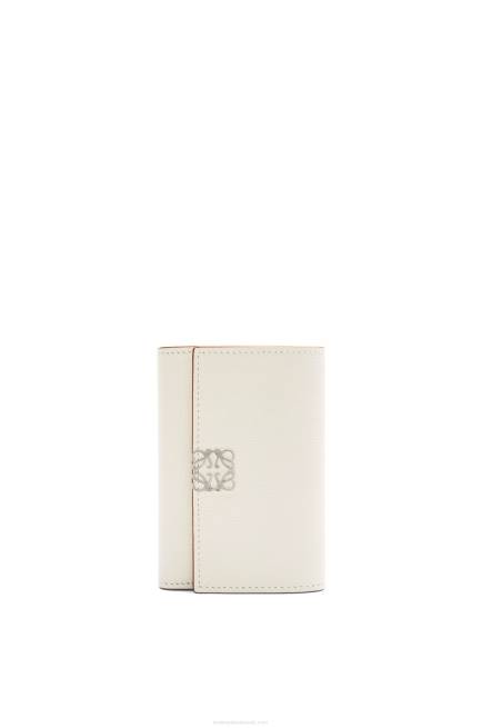 Light Ghost Anagram small vertical wallet in pebble grain calfskin Loewe 84PR1218 Women