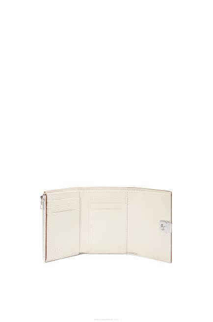 Light Ghost Anagram small vertical wallet in pebble grain calfskin Loewe 84PR1218 Women