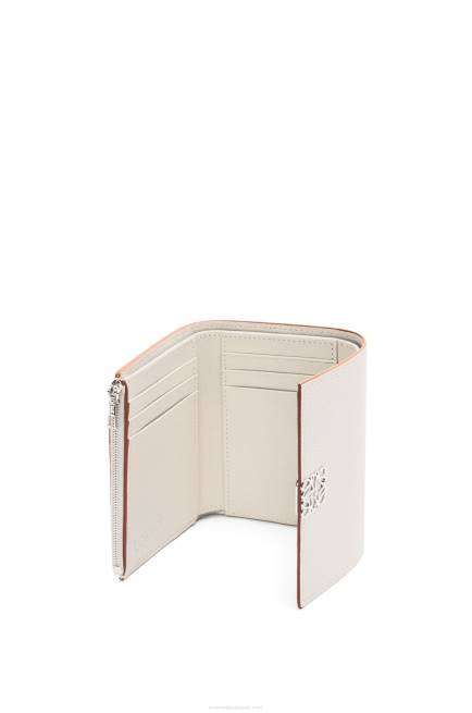 Light Ghost Anagram small vertical wallet in pebble grain calfskin Loewe 84PR1218 Women
