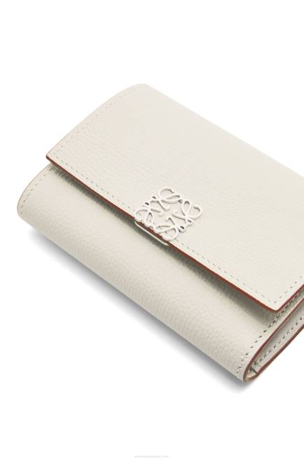 Light Ghost Anagram small vertical wallet in pebble grain calfskin Loewe 84PR1218 Women