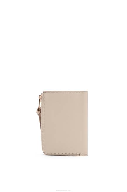 Light Oat Fish slim zip wallet in classic calfskin Loewe 84PR1302 Women
