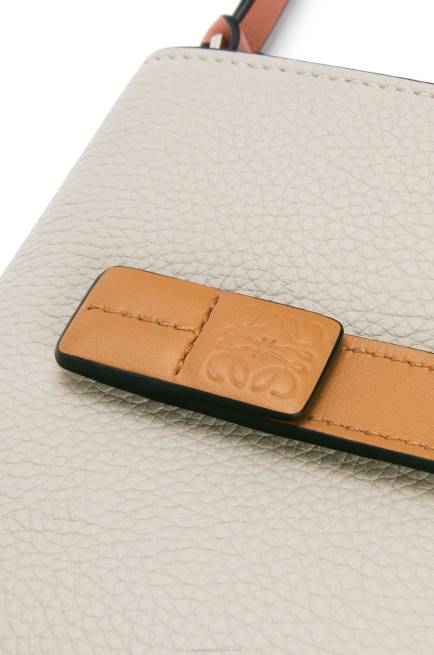 Light Oat/Honey Compact zip wallet in soft grained calfskin Loewe 84PR1222 Women