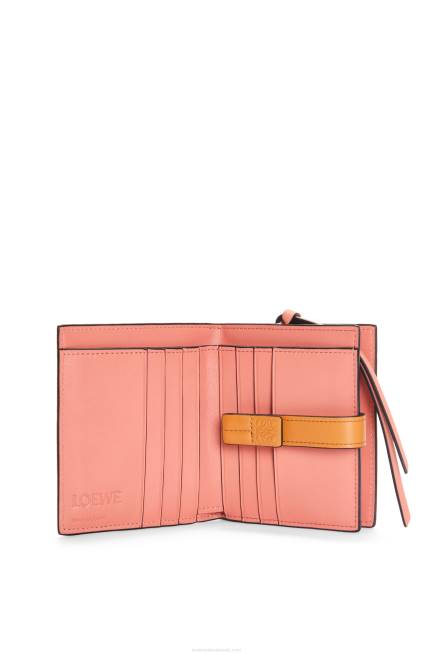 Light Oat/Honey Compact zip wallet in soft grained calfskin Loewe 84PR1222 Women