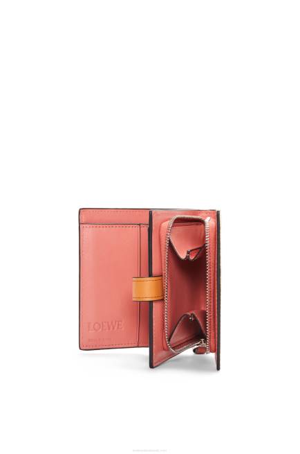 Light Oat/Honey Compact zip wallet in soft grained calfskin Loewe 84PR1222 Women