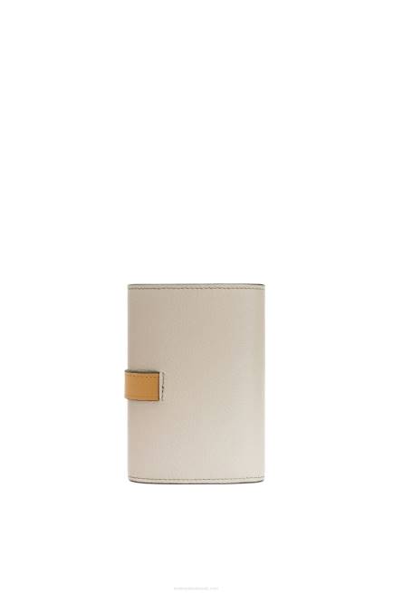 Light Oat/Honey Small vertical wallet in soft grained calfskin Loewe 84PR1221 Women
