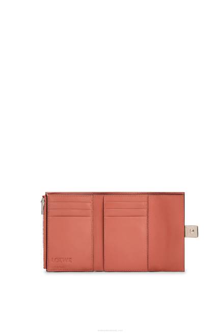 Light Oat/Honey Small vertical wallet in soft grained calfskin Loewe 84PR1221 Women