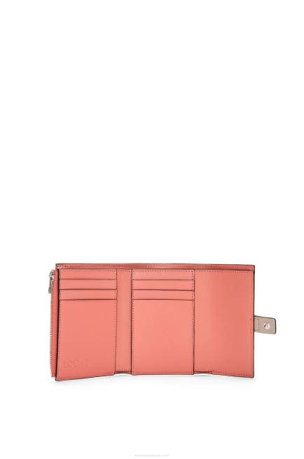 Light Oat/Honey Small vertical wallet in soft grained calfskin Loewe 84PR1221 Women