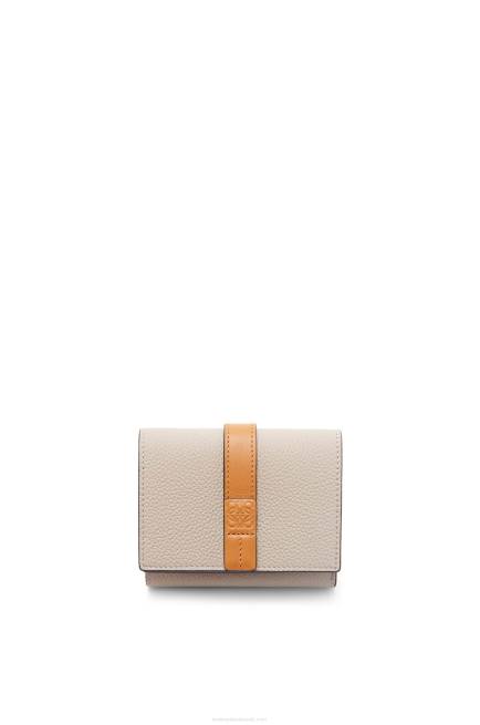 Light Oat/Honey Trifold wallet in soft grained calfskin Loewe 84PR1219 Women