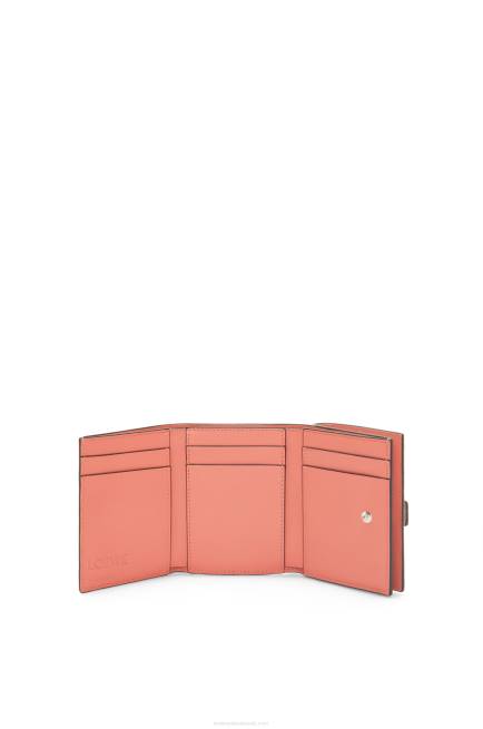 Light Oat/Honey Trifold wallet in soft grained calfskin Loewe 84PR1219 Women