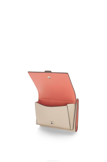 Light Oat/Honey Trifold wallet in soft grained calfskin Loewe 84PR1219 Women
