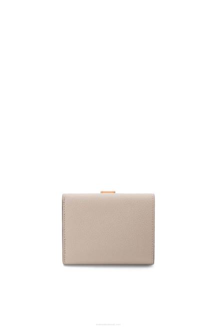 Light Oat/Honey Trifold wallet in soft grained calfskin Loewe 84PR1219 Women