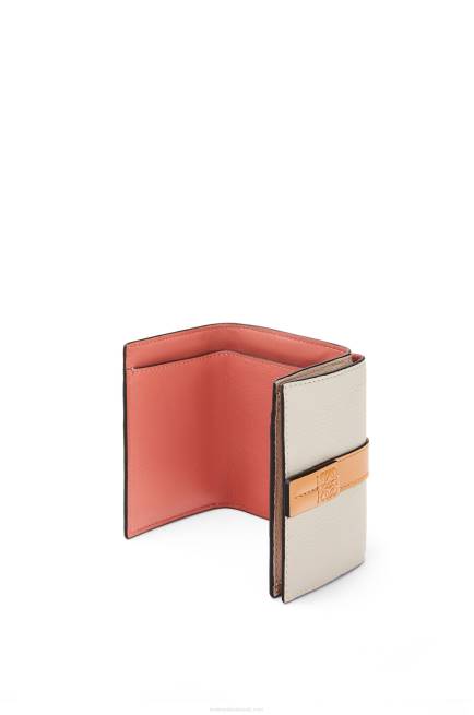 Light Oat/Honey Trifold wallet in soft grained calfskin Loewe 84PR1315 Women