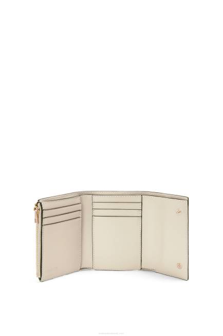 Light Oat Repeat small vertical wallet in embossed silk calfskin Loewe 84PR1273 Women