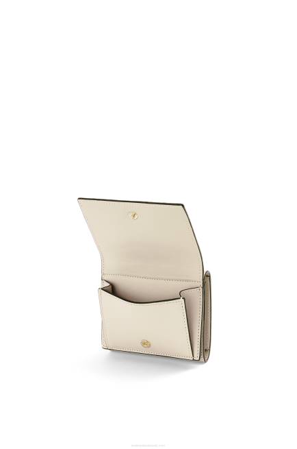 Light Oat Repeat trifold wallet in embossed silk calfskin Loewe 84PR1271 Women