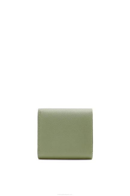Rosemary Anagram compact flap wallet in pebble grain calfskin Loewe 84PR1248 Women