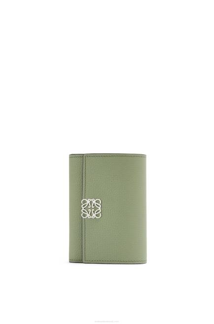 Rosemary Anagram small vertical wallet in pebble grain calfskin Loewe 84PR1249 Women