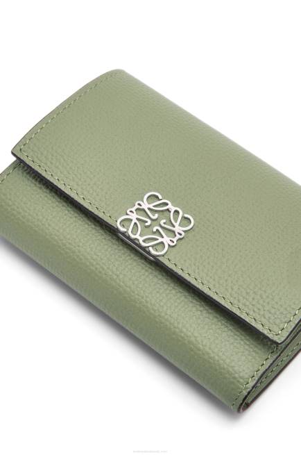 Rosemary Anagram small vertical wallet in pebble grain calfskin Loewe 84PR1249 Women